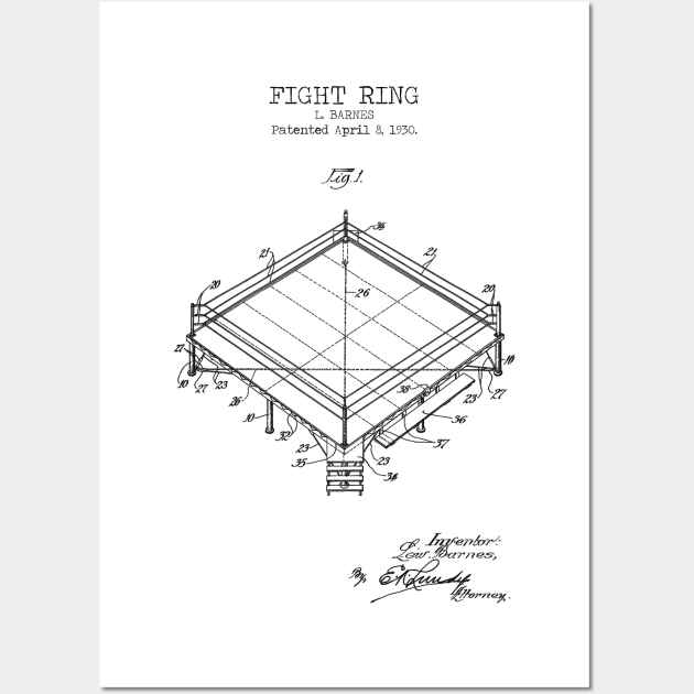 BOXING RING patent Wall Art by Dennson Creative